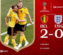 Mondiali di calcio. Belgio-Inghilterra 2-0