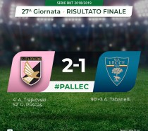Palermo-Lecce 2-1 e ripreso il secondo posto (VIDEO) Palermo-Lecce 2-1 e ripreso il secondo posto (VIDEO)