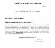 Palermo-Potenza ancora un rinvio Palermo-Potenza ancora un rinvio