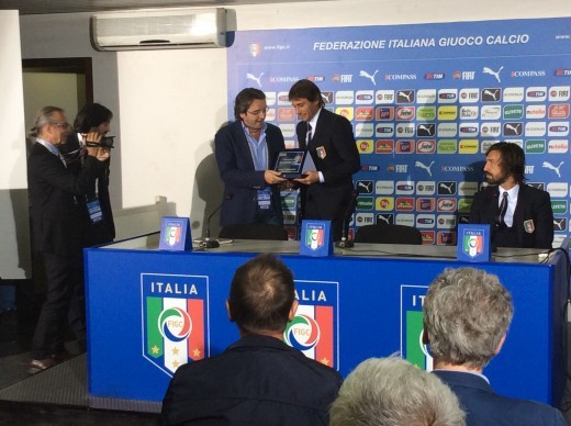 Consegna Targa Ussi a Conte - ITA-Azeirbaijan 9.10.2014 - 7