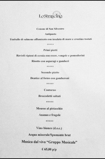 menu lo strascino