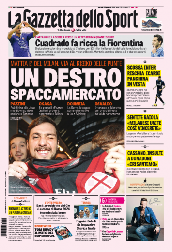 prima_pagina_gazzetta dello sport 30 gennaio