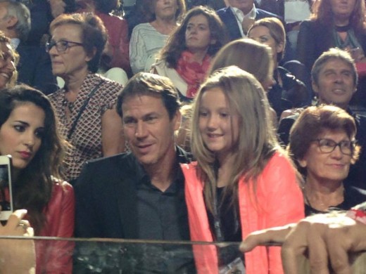 garcia con la figlia al concerto di Baglioni e morandi