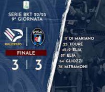 Palermo-Pisa 3-3- Tutto sulla 9a giornata (VIDEO)